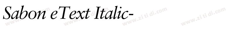 Sabon eText Italic字体转换